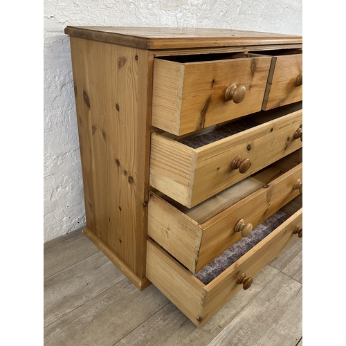 68A - A Victorian style solid pine chest of drawers - approx. 87.5cm high x 92cm wide x 44cm deep