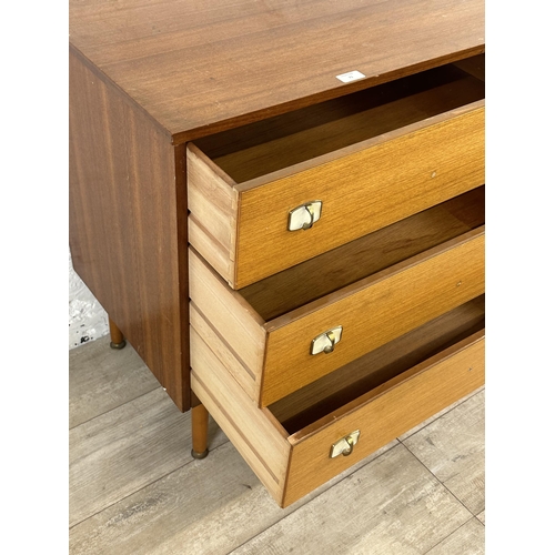 71 - A mid 20th century teak chest of drawers - approx. 75cm high x 76cm wide x 43cm deep