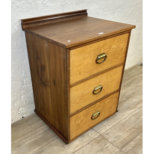 84 - A mid 20th century bespoke wooden chest of drawers - approx. 87cm high x 63cm wide x 51cm deep