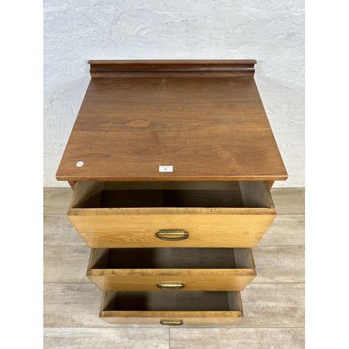 84 - A mid 20th century bespoke wooden chest of drawers - approx. 87cm high x 63cm wide x 51cm deep