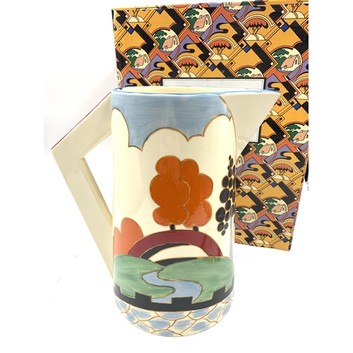 313 - A boxed Wedgwood Bizarre by Clarice Cliff limited edition no. 72 of 250 Kew Conical jug with certifi... 