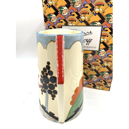 313 - A boxed Wedgwood Bizarre by Clarice Cliff limited edition no. 72 of 250 Kew Conical jug with certifi... 