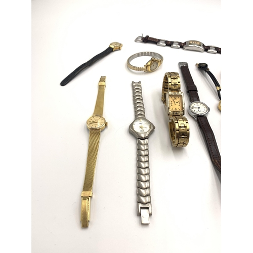 2126 - Eleven lady's wristwatches to include Smith's hand wind, Giorgio Armani quartz, Rotary hand wind, Se... 