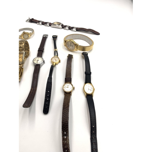 2126 - Eleven lady's wristwatches to include Smith's hand wind, Giorgio Armani quartz, Rotary hand wind, Se... 