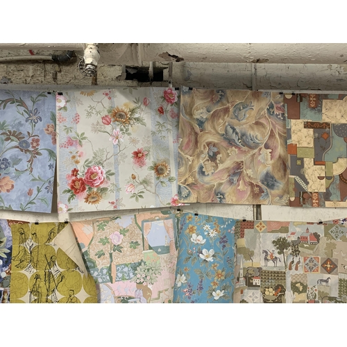 274 - A large collection of Roger Sumner hand painted decorative wallpaper and textile samples