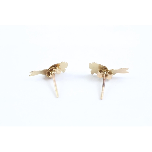 2009 - A pair of 9ct gold rabbit design stud earrings - approx. gross weight 0.3g