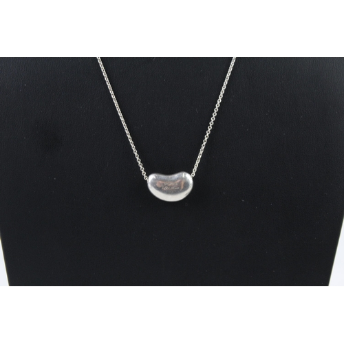 2054 - A Tiffany & Co Elsa Peretti sterling silver bean pendant necklace - approx. gross weight 11g