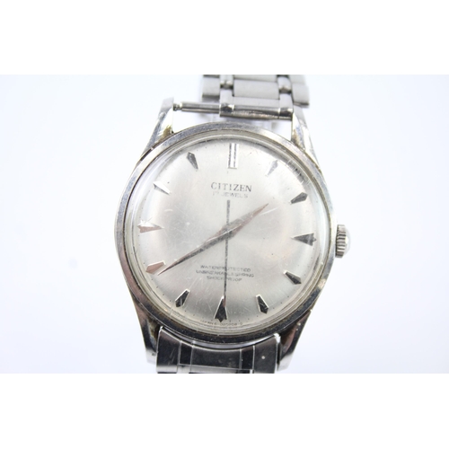 2103 - A Citizen stainless steel hand wind wristwatch