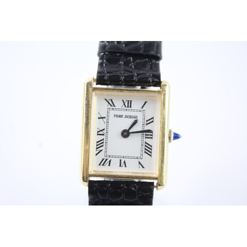 2115 - A Pierre Jaquard gold tone hand wind men's dress watch