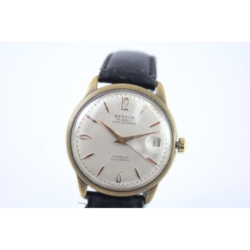 2120 - A Geneva automatic gold tone men's wristwatch