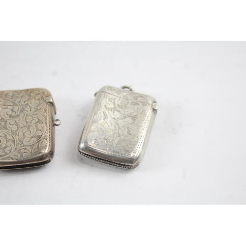 2183 - Three sterling silver vesta cases - approx. gross weight 74g