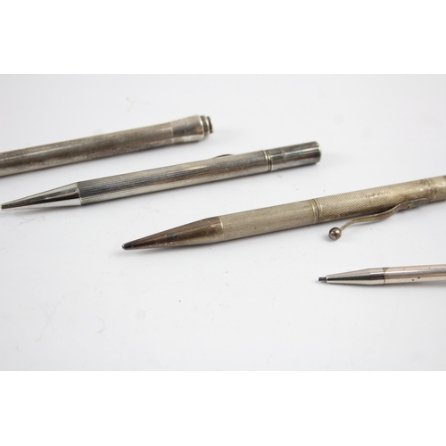 2198 - Four sterling silver pencils to include Lifelong etc. - approx. gross weight 75.2g