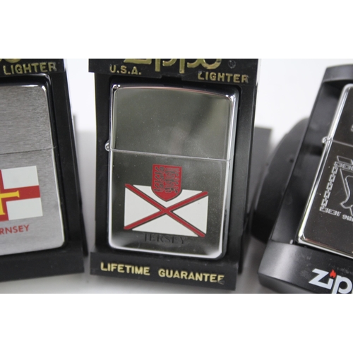 2211 - Five boxed Zippo cigarette lighters