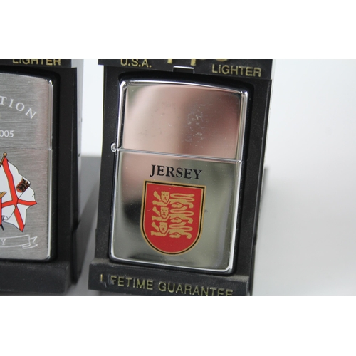 2211 - Five boxed Zippo cigarette lighters