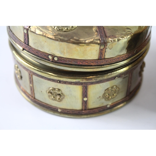 2218 - Two metal storage boxes to include Indian with floral motifs etc.