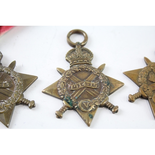 2226 - Four WWI 1914-15 Star medals, one presented to SA. 1092 R. W. Sadler 2. HD. R.N.R., one presented to... 