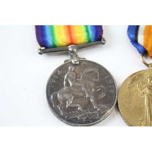 2229 - A WWI medal pair presented to 45613 Pte. T.E Robotham S. Wales Borderers