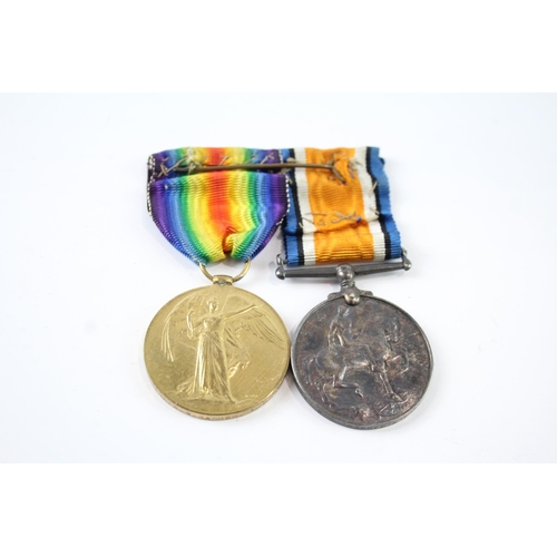 2231 - A WWI mounted medal pair presented to 35622 Pte. A.W. Barker L.N. Lancs.