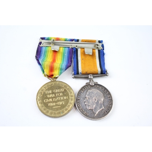 2237 - A WWI Mounted medal pair  presented to R-310822 Pte. C. Carter ASC