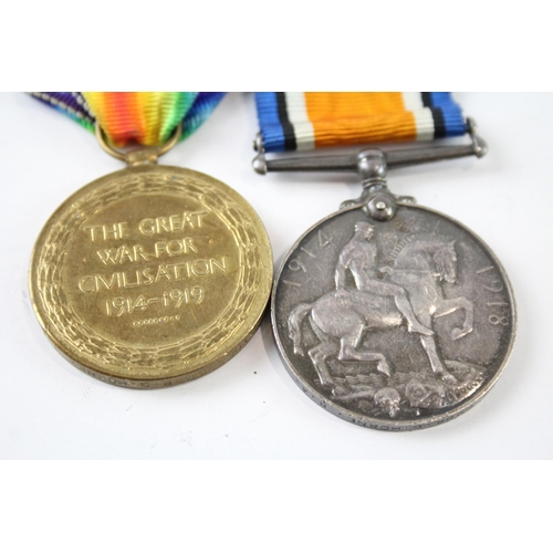 2253 - A WWI mounted medal pair presented to 931056 Bmbr. G. Horne R.A.