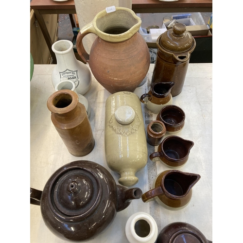 333 - A collection of 19th century and later ceramics to include Maw's improved inhaler, Lovatts Langley s... 