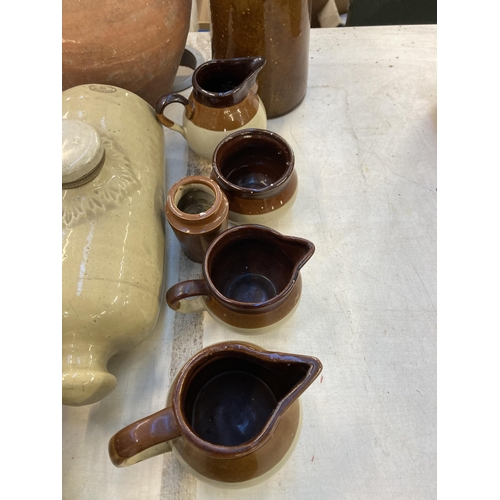 333 - A collection of 19th century and later ceramics to include Maw's improved inhaler, Lovatts Langley s... 