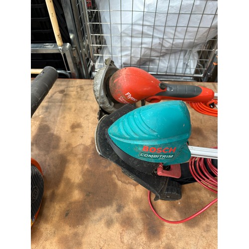 1031 - Two electric strimmers, one Flymo Contour 500 XT and one Bosch Combitrim