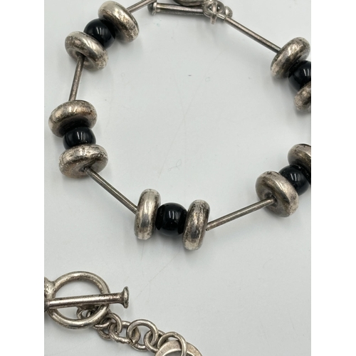 2083 - Three .925 silver bracelets - approx. gross weight 64g