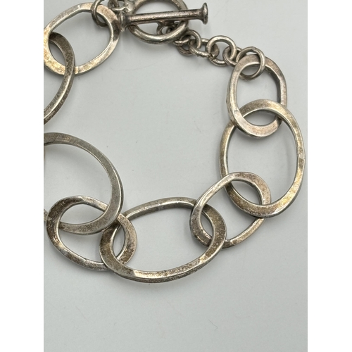 2083 - Three .925 silver bracelets - approx. gross weight 64g