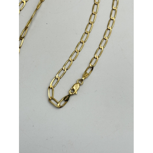 2090 - A Midas 14ct gold chain link necklace - approx. gross weight 11.1g and 55cm long