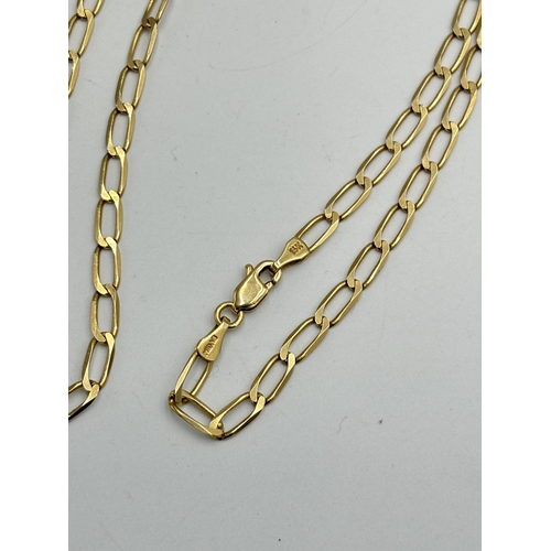 2091 - A Midas 14ct gold chain link necklace - approx. gross weight 12g and 60cm long