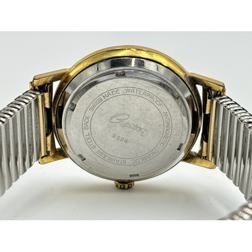 2127 - A mid 20th century Création 30 jewels Incabloc automatic gold plated wristwatch