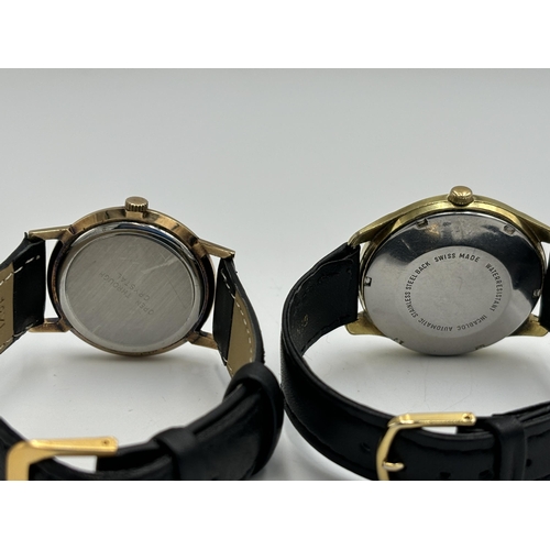 2135 - Two mid 20th century men's wristwatches, one Smiths 7 jewels manual wind and one Mondaine 25 jewels ... 