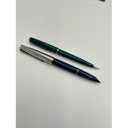 2222B - Two Parker writing instruments, one fountain pen and one ballpoint