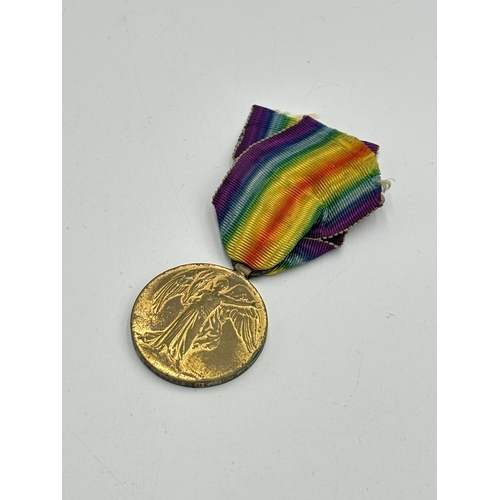 2262 - A WWI British Victory medal presented to M-284796 Pte. G.W. Griffiths A.S.C.