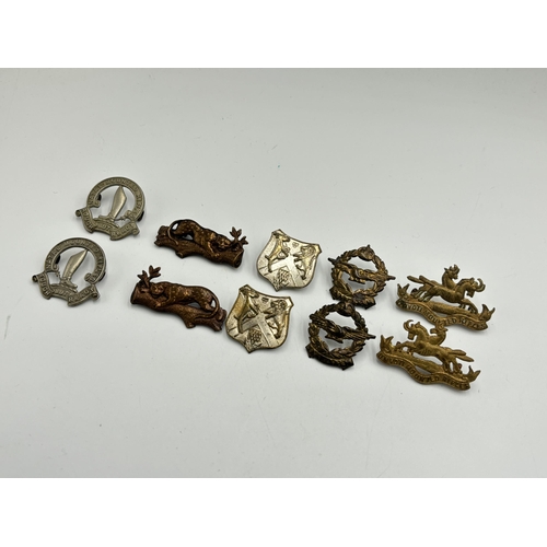 2270 - Ten military collar badges