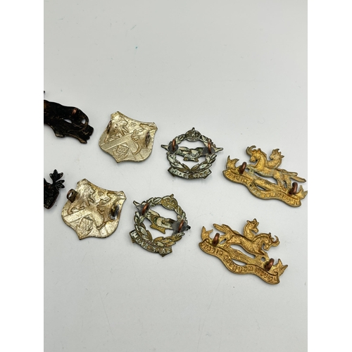 2270 - Ten military collar badges