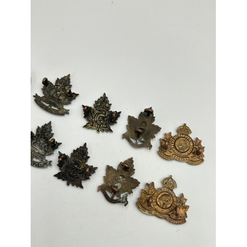 2277 - Ten military collar badges