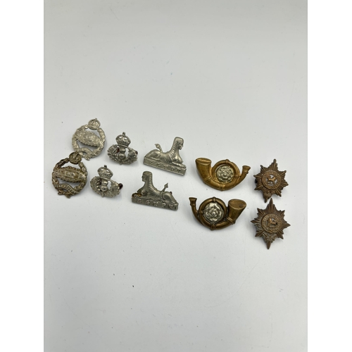 2280 - Ten military collar badges