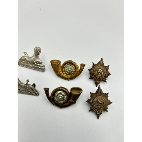 2280 - Ten military collar badges