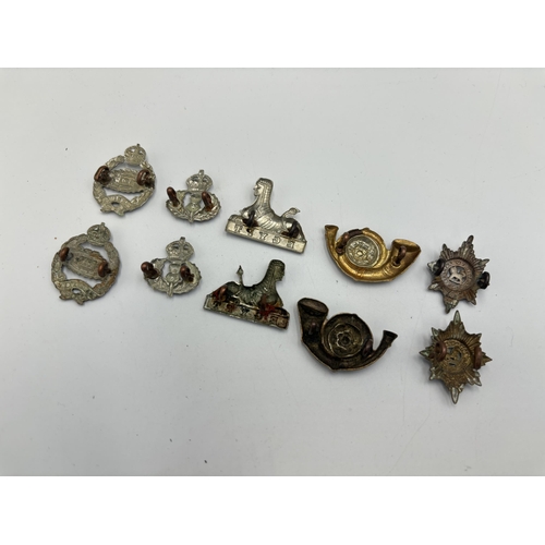 2280 - Ten military collar badges