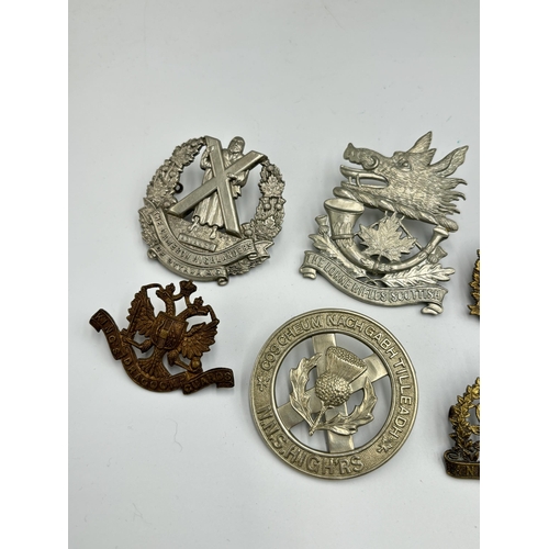 2288 - Ten military cap  badges