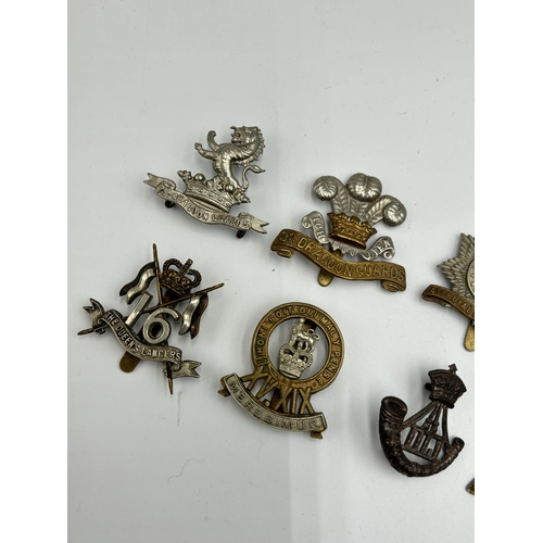 2290 - Ten military cap badges