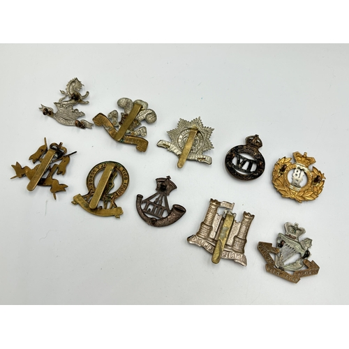 2290 - Ten military cap badges