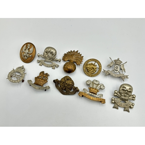 2291 - Ten military cap badges