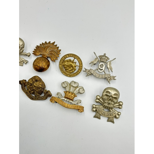 2291 - Ten military cap badges