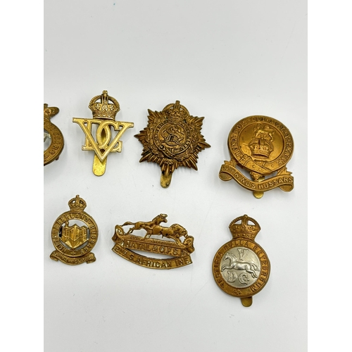 2298 - Ten military cap badges