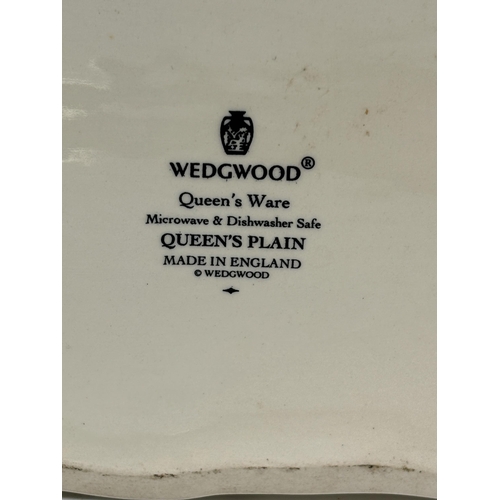 290 - A Wedgwood Queen's Ware 'Queen's Plain' pig figurine - approx. 18cm high x 32cm long