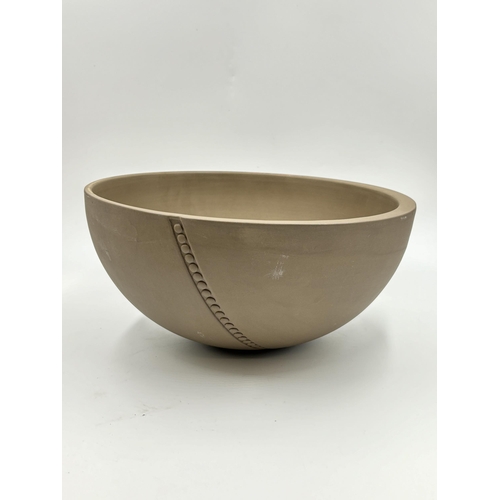 291 - Two Kelly Hoppen at Wedgwood hemispherical bowls - largest approx. 28cm diameter