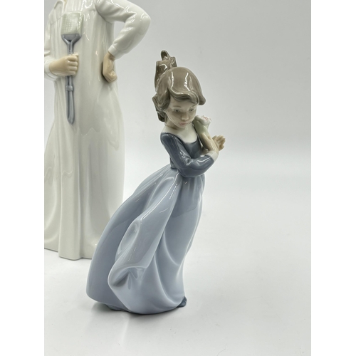 315 - Three Nao by Lladro porcelain figurines - largest approx. 29cm high